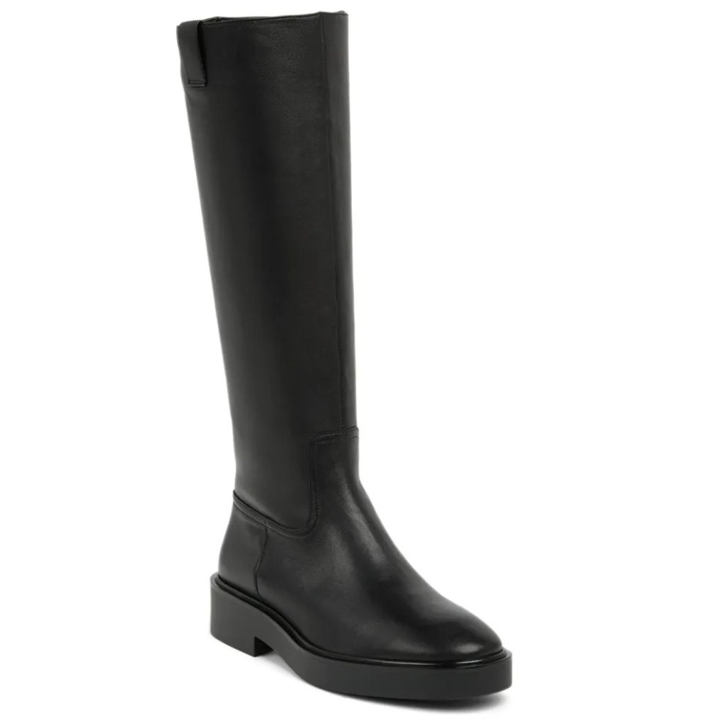 $900 Stuart Weitzman Henley Leather Knee-High Boot Black Platform 9.5 B (Pb4)